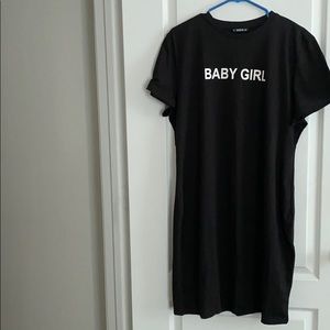 Graphic bodycon “babygirl” dress.